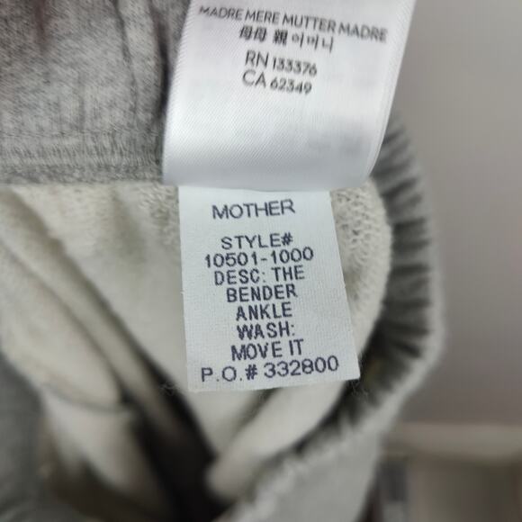 Mother The Bender Sweatpants Womens XS Move It Gray Heather NWT Joggers Retro 44 - Picture 9 of 10